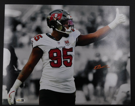 Elijah Roberts Signed Autographed 11x14 Photo Buccaneers JSA Authenticated