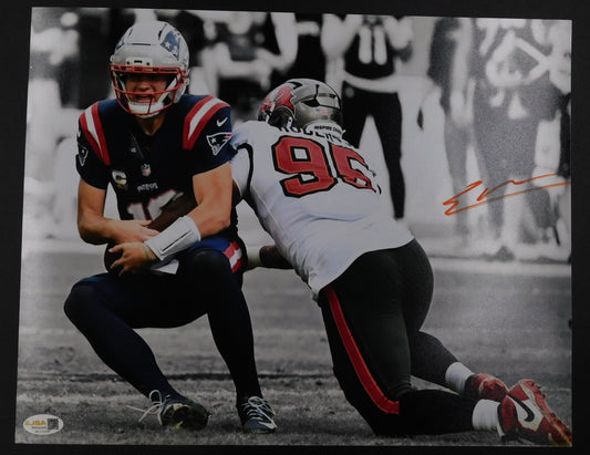 Elijah Roberts Signed Autographed 11x14 Photo Buccaneers JSA Authenticated