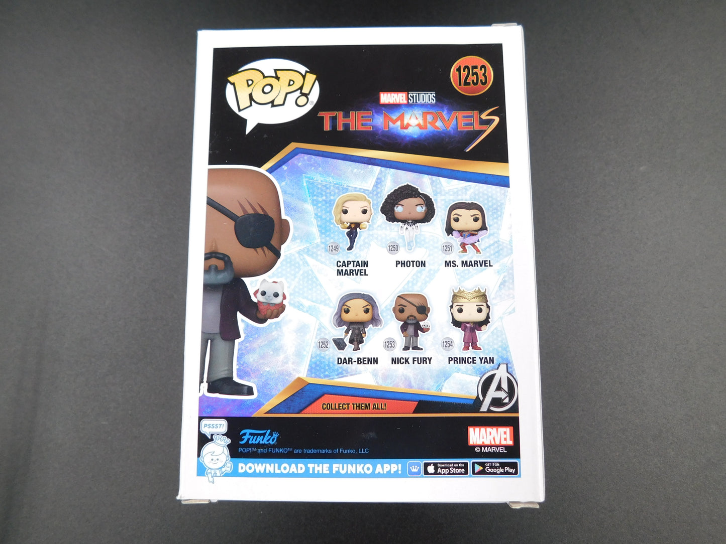 Samuel L. Jackson Signed Autographed Funko Pop 1253 Nick Fury The Marvels BAS COA