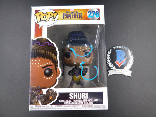 Letitia Wright Signed Autographed Funko Pop 276 Shuri Black Panther Marvel BAS COA