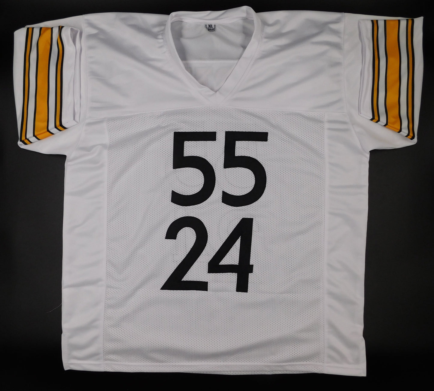 Joey Porter Jr & Sr Dual Signed Autographed Pittsburgh Steelers White Jersey JSA COA