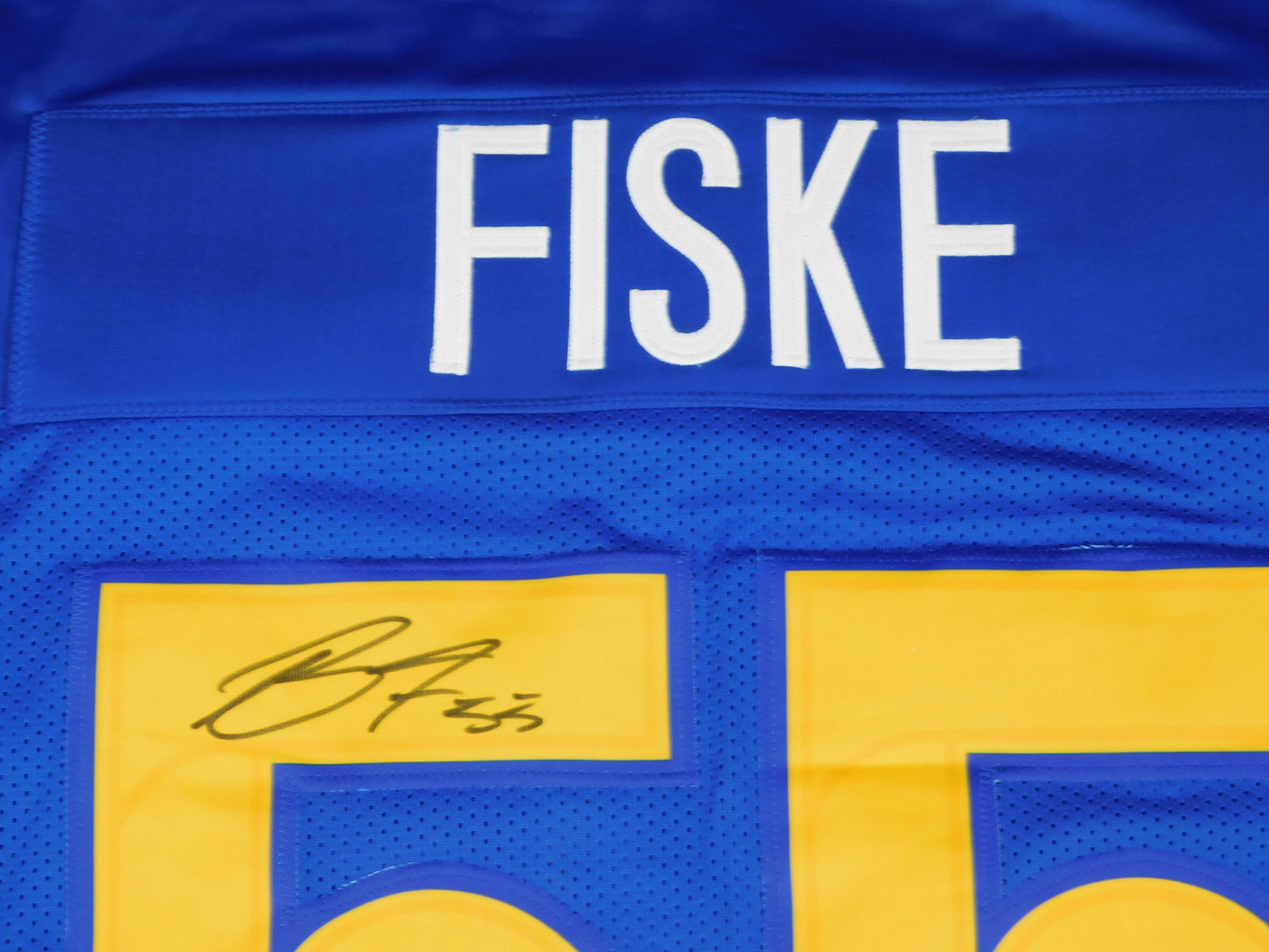 Braden Fiske Signed Autographed LA Los Angeles Rams Blue Jersey FSU JSA COA