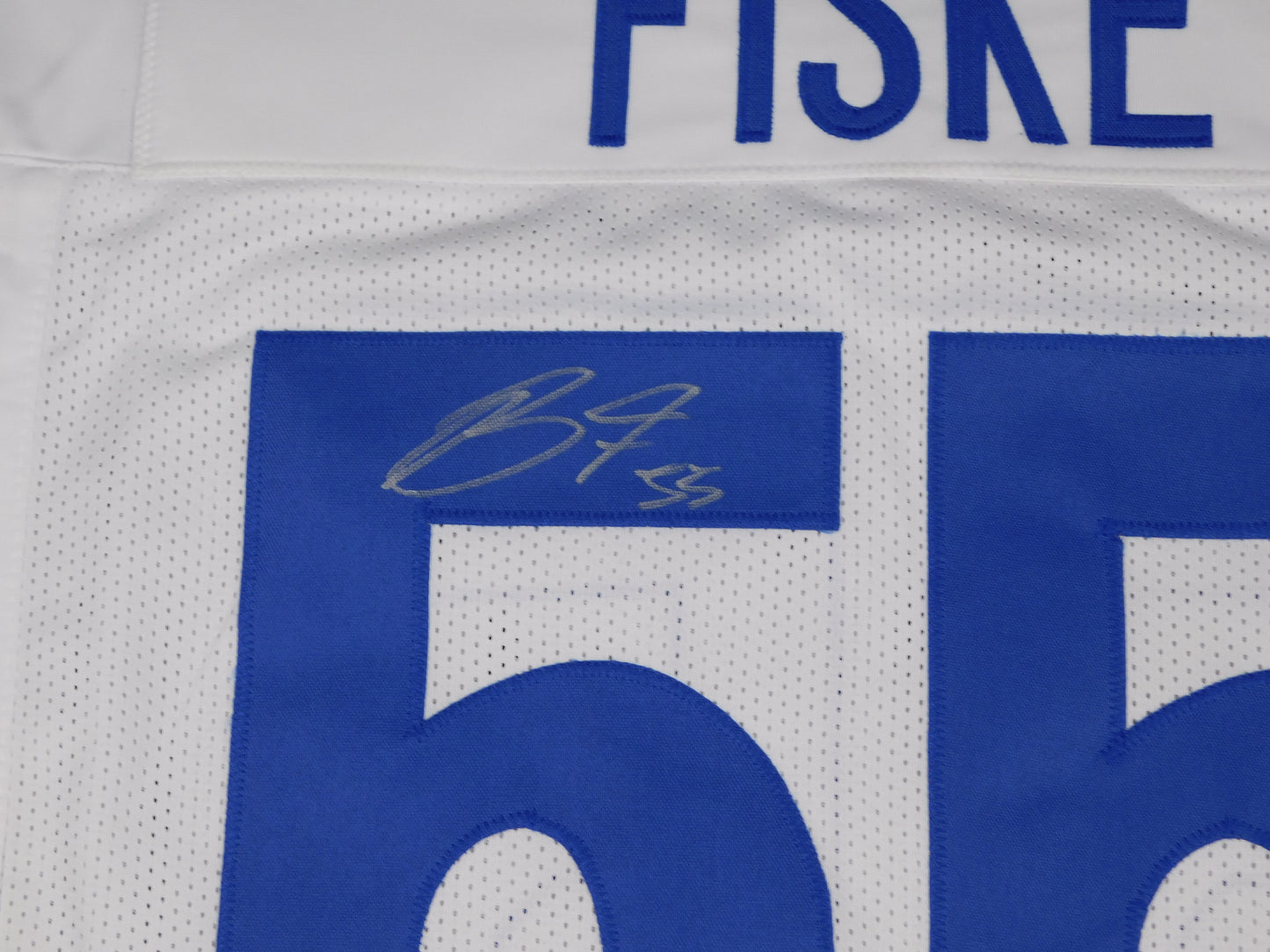 Braden Fiske Signed Autographed LA Los Angeles Rams White Jersey FSU JSA COA