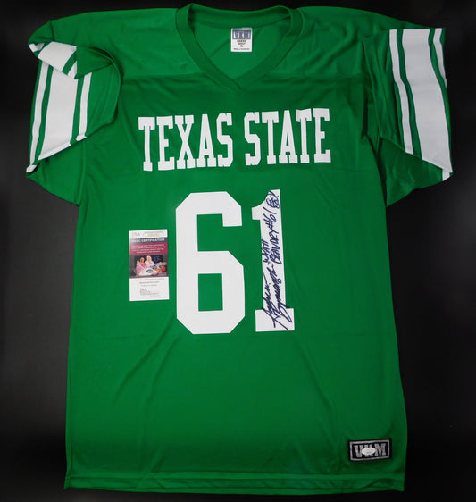 Andrew Bryniarski Signed Necessary Roughness Texas State Football Jersey JSA COA