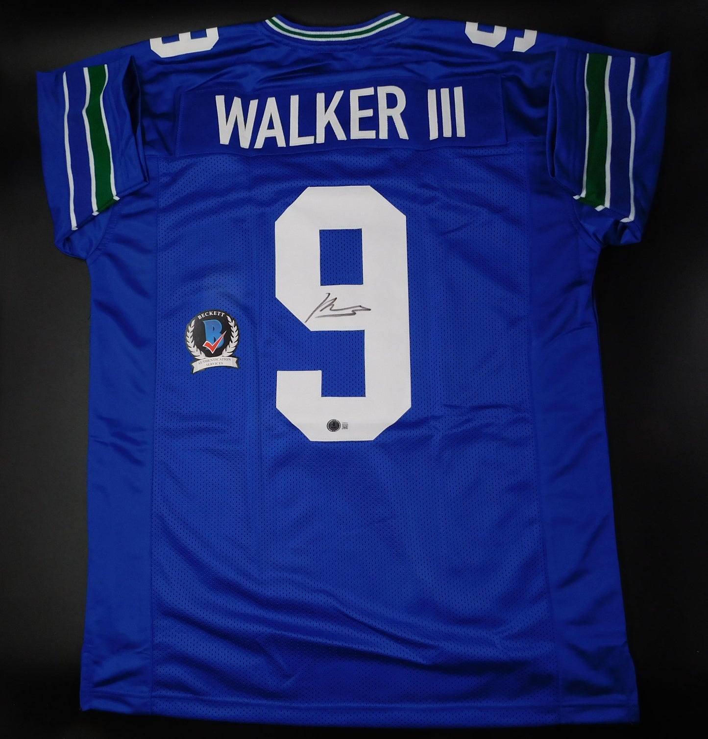 Kenneth Walker Signed Autographed Seattle Seahawks Throwback Jersey MSU BAS COA