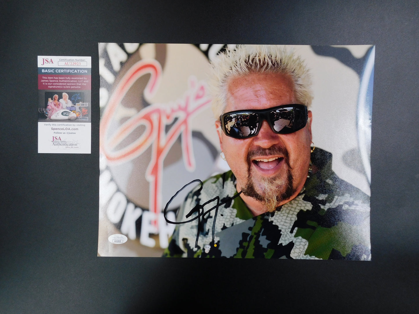 Guy Fieri Signed / Autographed 11x14 Photo Dinners, Drive ins, and Dives JSA COA