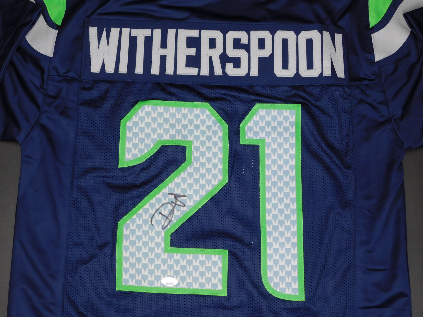 Devon Witherspoon Signed Autographed Seattle Seahawks Blue Jersey JSA COA