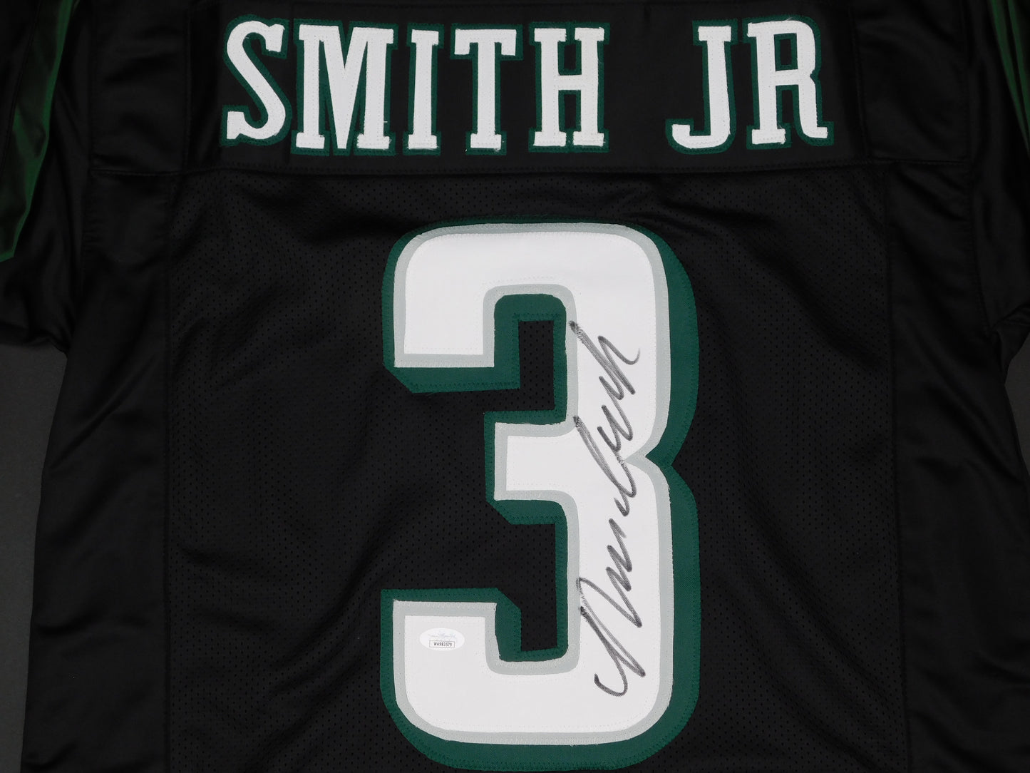 Nolan Smith Jr Signed Autographed Philadelphia Eagles Black Alternate Jersey Georgia JSA COA