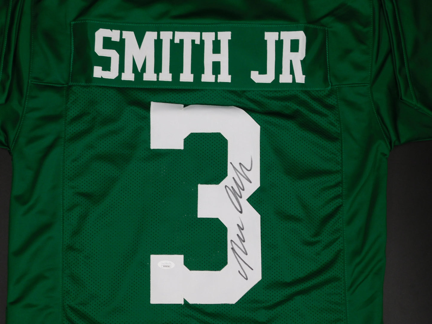 Nolan Smith Jr Signed Autographed Philadelphia Eagles Kelly Green Jersey JSA COA