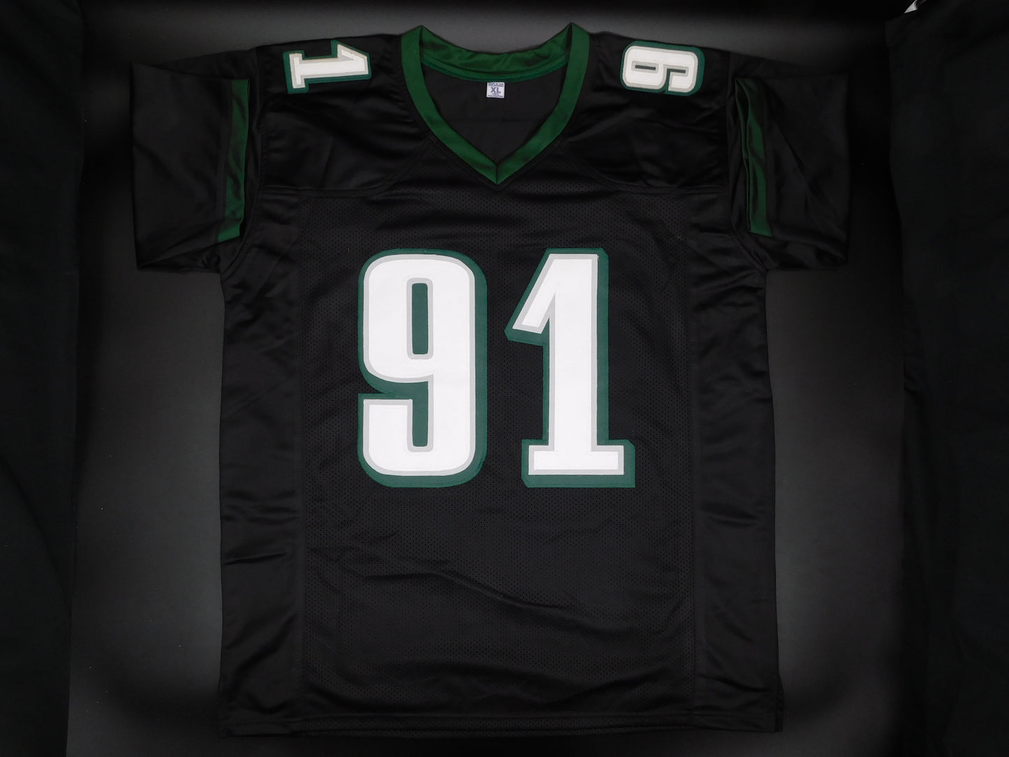 Fletcher Cox Signed Autographed Philadelphia Eagles Black Jersey Champ JSA COA