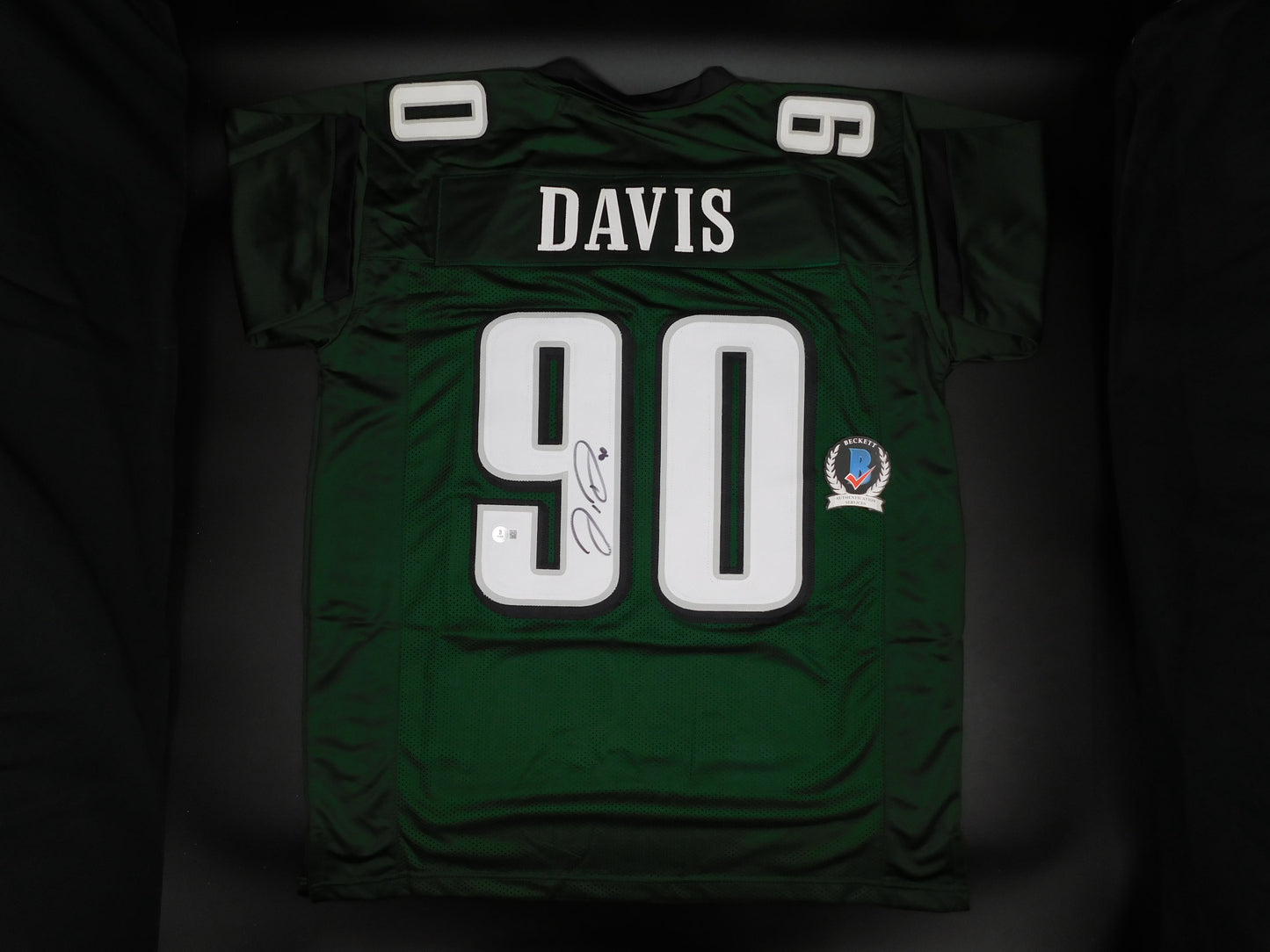 Jordan Davis Signed Autographed Philadelphia Eagles Green Jersey UGA BAS COA