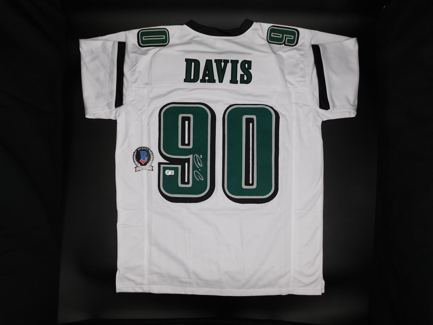 Jordan Davis Signed Autographed Philadelphia Eagles White Jersey UGA BAS COA