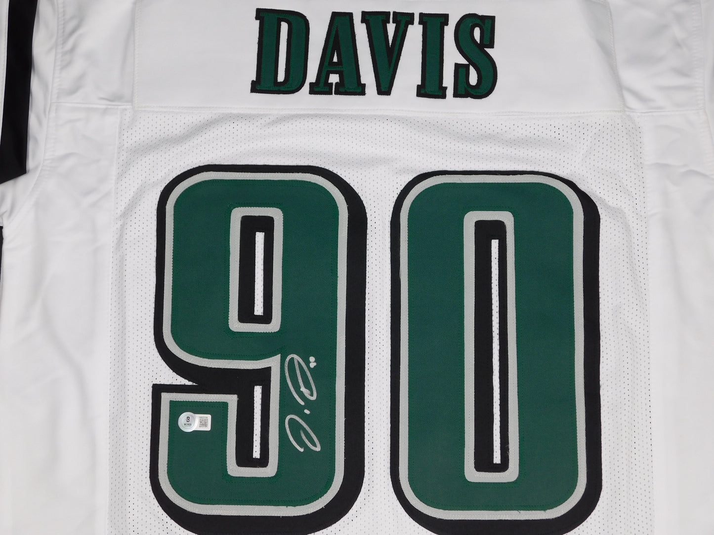 Jordan Davis Signed Autographed Philadelphia Eagles White Jersey UGA BAS COA