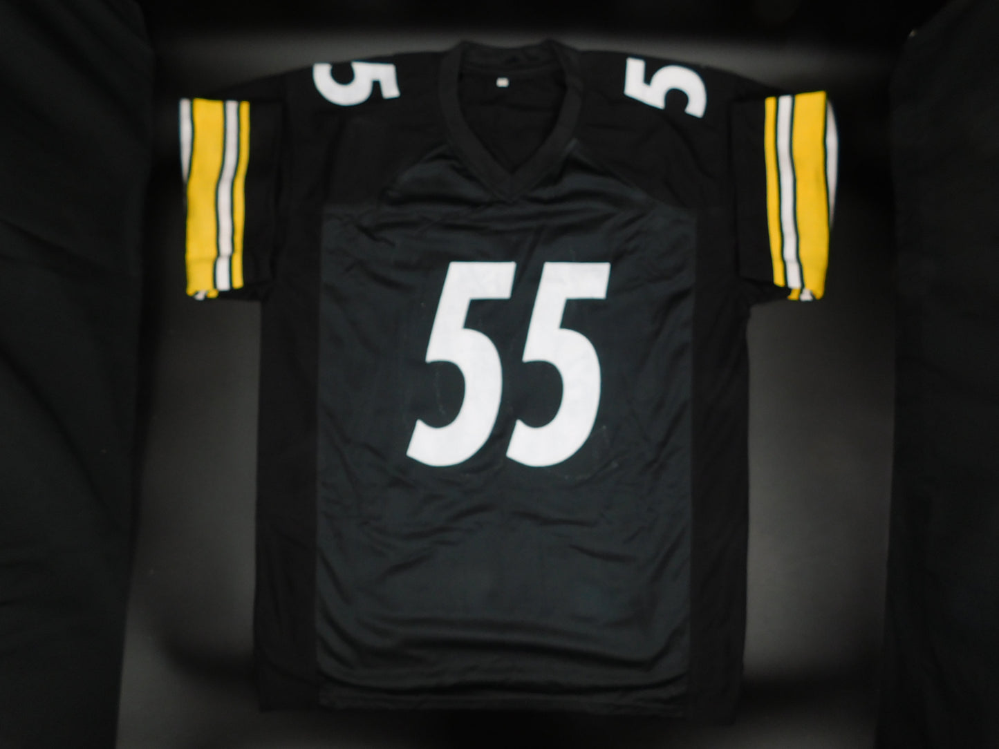 Joey Porter Sr Signed Autographed Pittsburgh Steelers Black Jersey Champ JSA COA