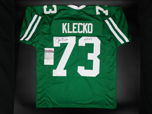 Joe Klecko Signed Autographed New York Jets Green HOF 23 Sack Exchange JSA COA