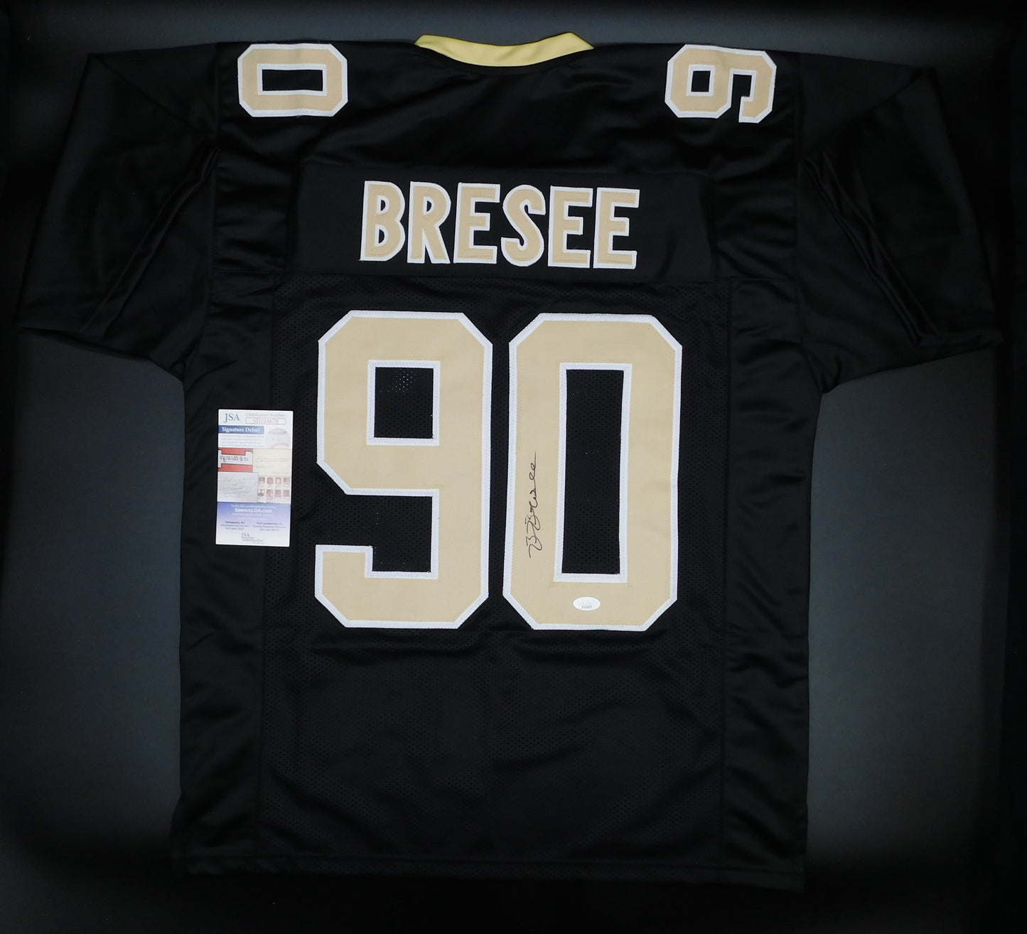 Bryan Bresee Signed Autographed New Orleans Saints Black Jersey Clemson JSA COA