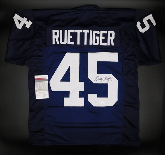 Rudy Ruettiger Signed Autographed Notre Dame Fighting Irish Blue Jersey JSA COA