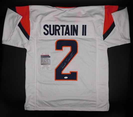 Patrick Pat Surtain II Signed Autographed Denver Broncos 2024 White Jersey JSA COA