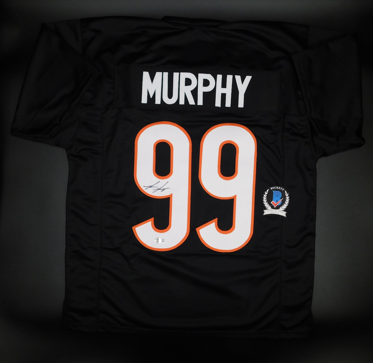 Myles Murphy Signed Autographed Cincinnati Bengals Black Jersey Clemson BAS COA