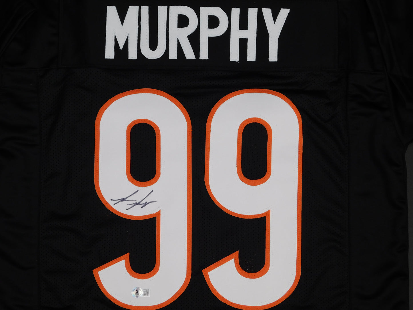 Myles Murphy Signed Autographed Cincinnati Bengals Black Jersey Clemson BAS COA