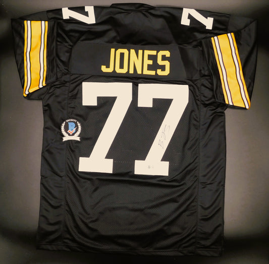 Broderick Jones Signed Autographed Pittsburgh Steelers Black Jersey UGA BAS COA