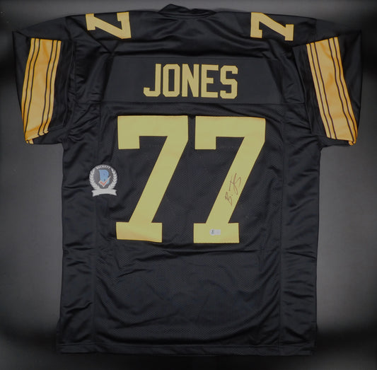 Broderick Jones Signed Autographed Pittsburgh Steelers Color Rush Jersey UGA BAS COA