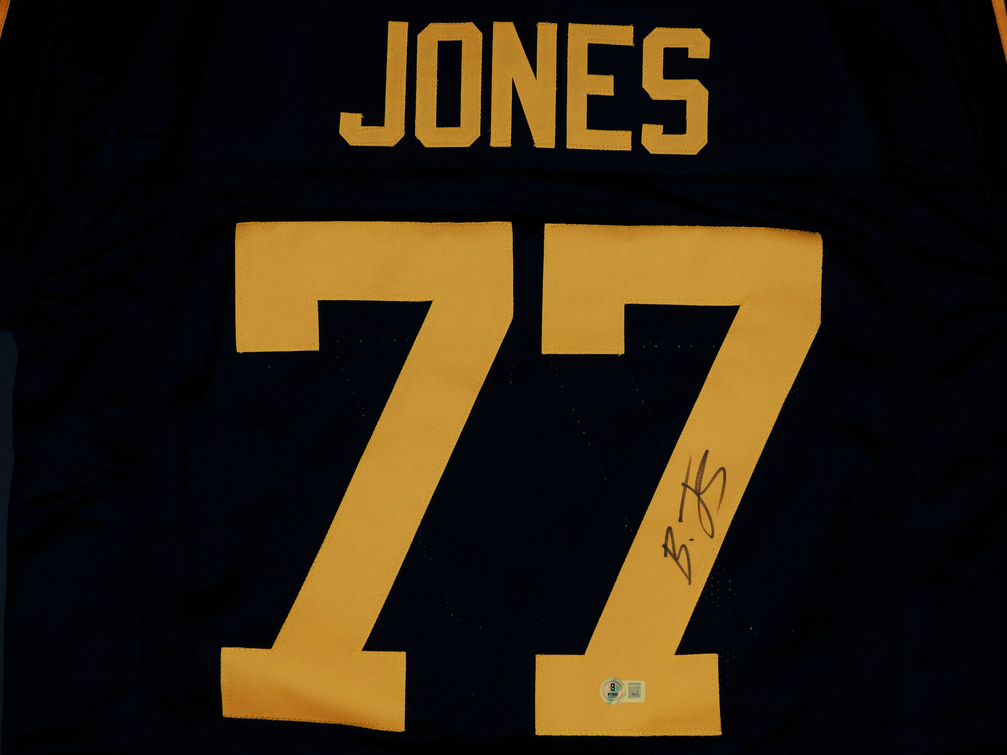 Broderick Jones Signed Autographed Pittsburgh Steelers Color Rush Jersey UGA BAS COA