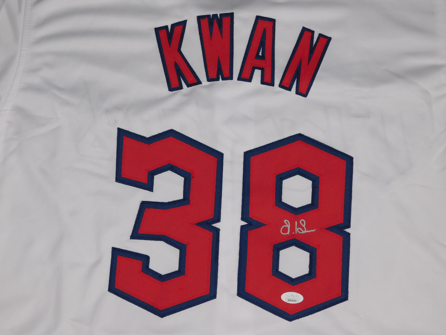 Steven Kwan Signed Autographed Cleveland Guardians White Baseball Jersey JSA COA