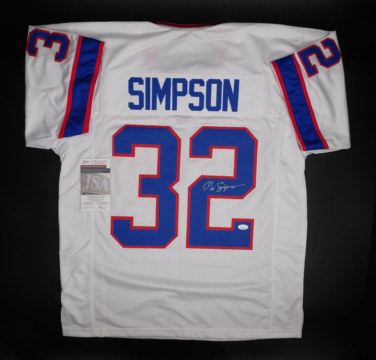 OJ Simpson Signed Autographed Buffalo Bills White Jersey USC HOF JSA COA