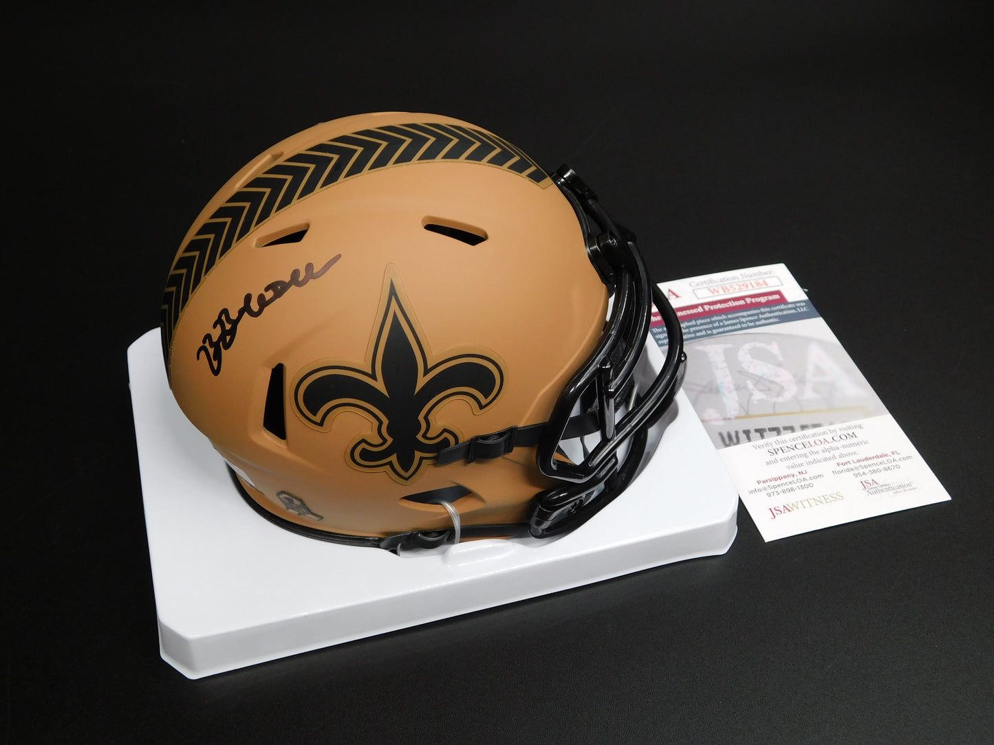 Bryan Bresee Signed Autographed New Orleans Saints 2023 STS Speed Mini Helmet JSA COA