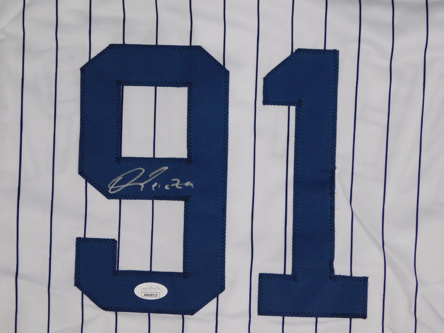 Oswald Peraza Signed Autographed NYY New York Yankees Pinstripe Baseball Jersey JSA COA