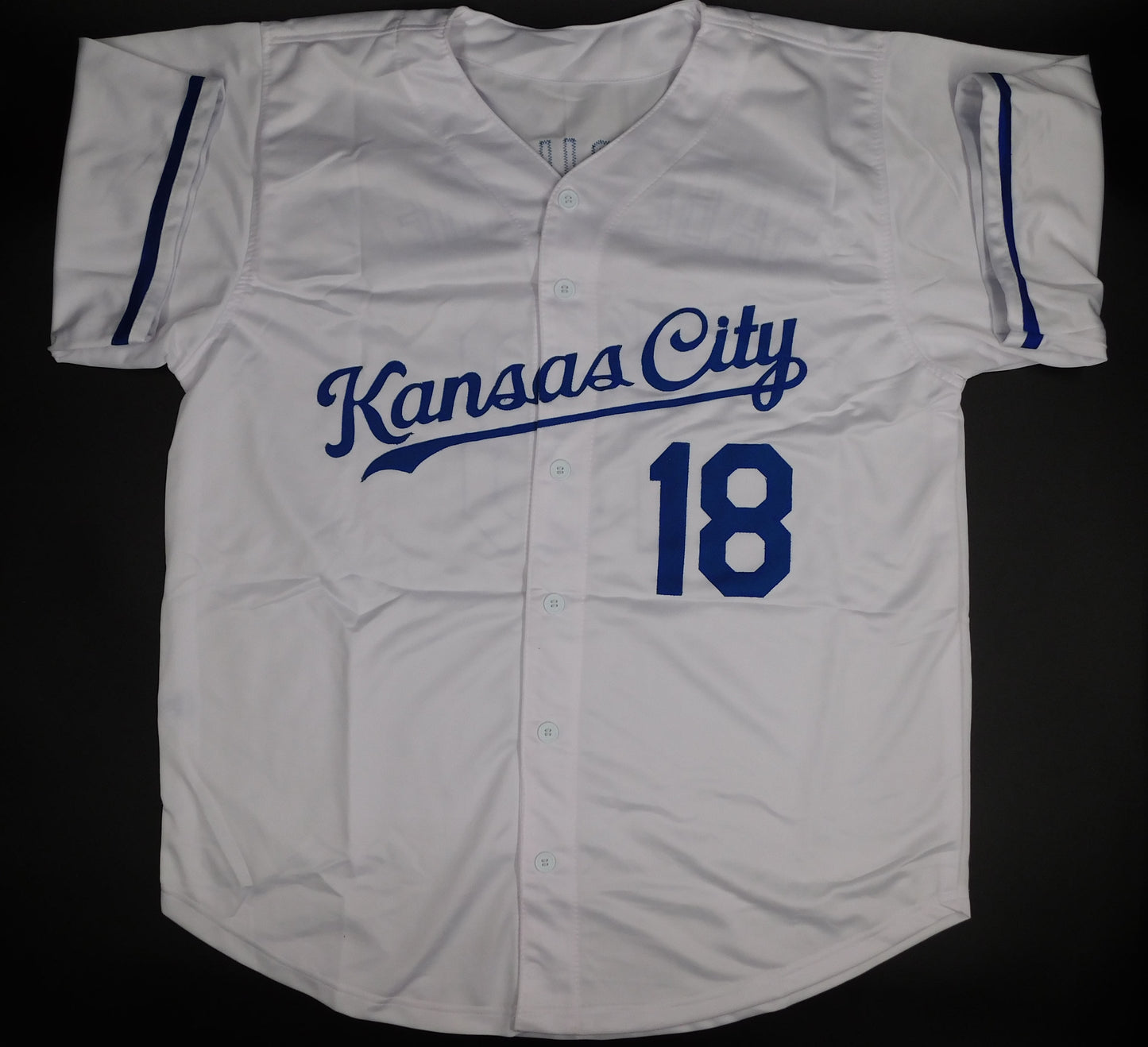 Bret Saberhagen Signed Autograph Kansas City Royals White Baseball Jersey JSA COA