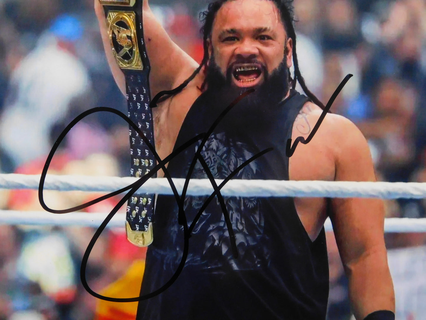 Jacob Fatu Signed/Autographed 8x10 Photo JSA COA WWE