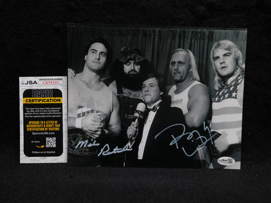 Barry Windham & Mike Rotundo Signed/Autographed 8x10 Photo JSA COA WWE