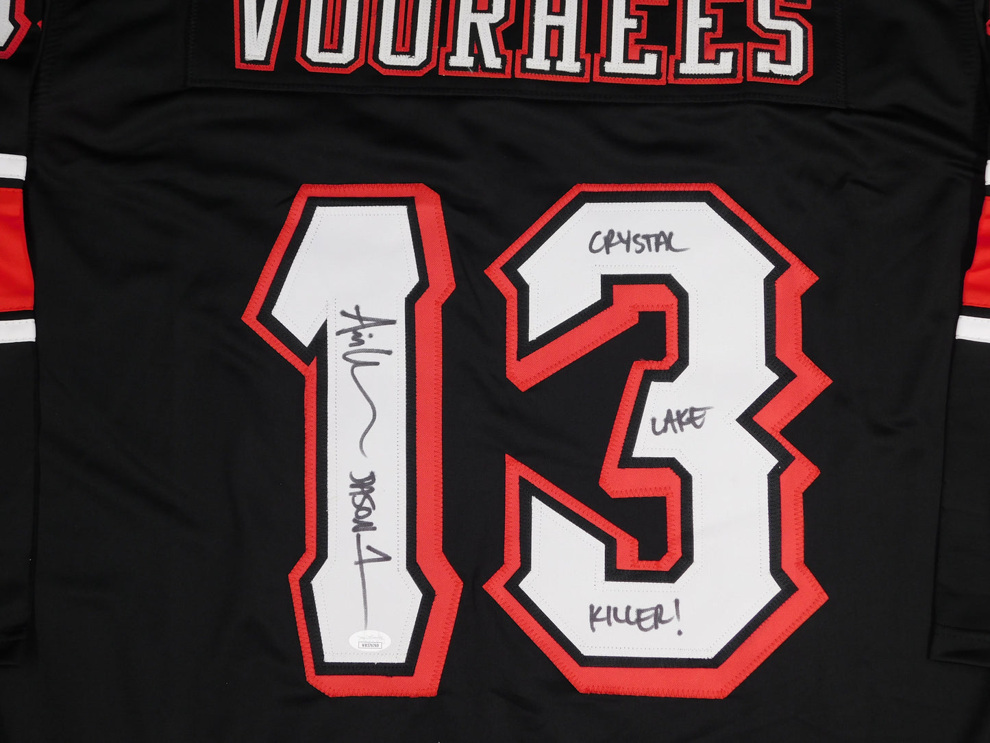 Ari Lehman Signed Jason Voorhees Hockey Jersey Friday The 13th Crystal Lake Killer JSA COA