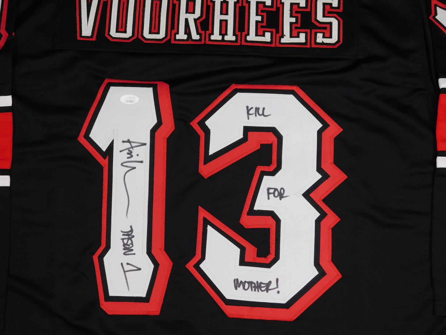 Ari Lehman Signed Jason Voorhees Hockey Jersey Friday The 13th Kill For Mother JSA COA