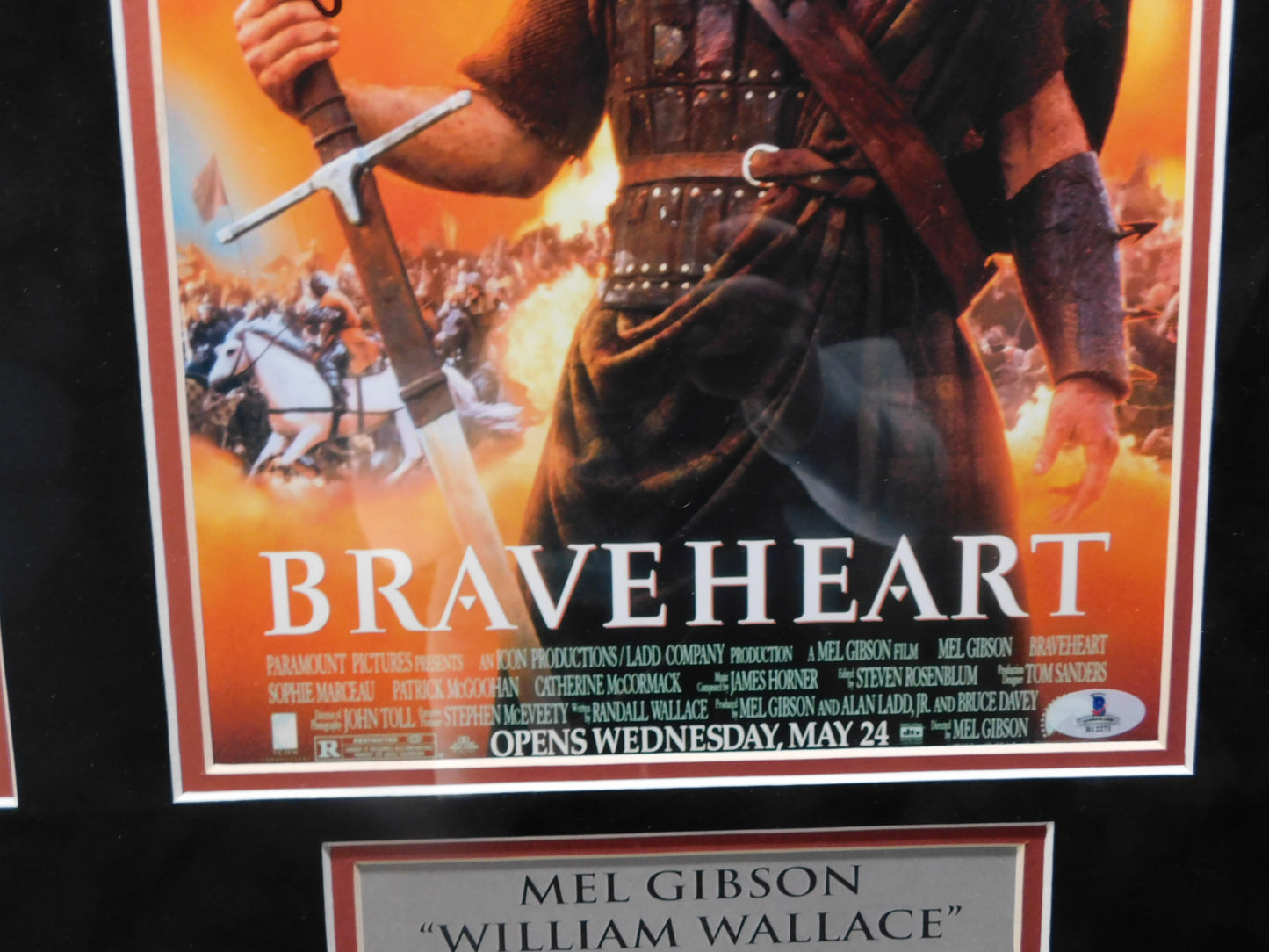 Mel Gibson Signed Framed Autographed 11x14 Photo Braveheart Beckett