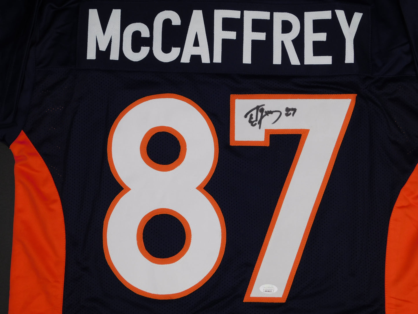 Ed McCaffrey Signed Autographed Denver Broncos Blue Jersey SB Champion JSA COA