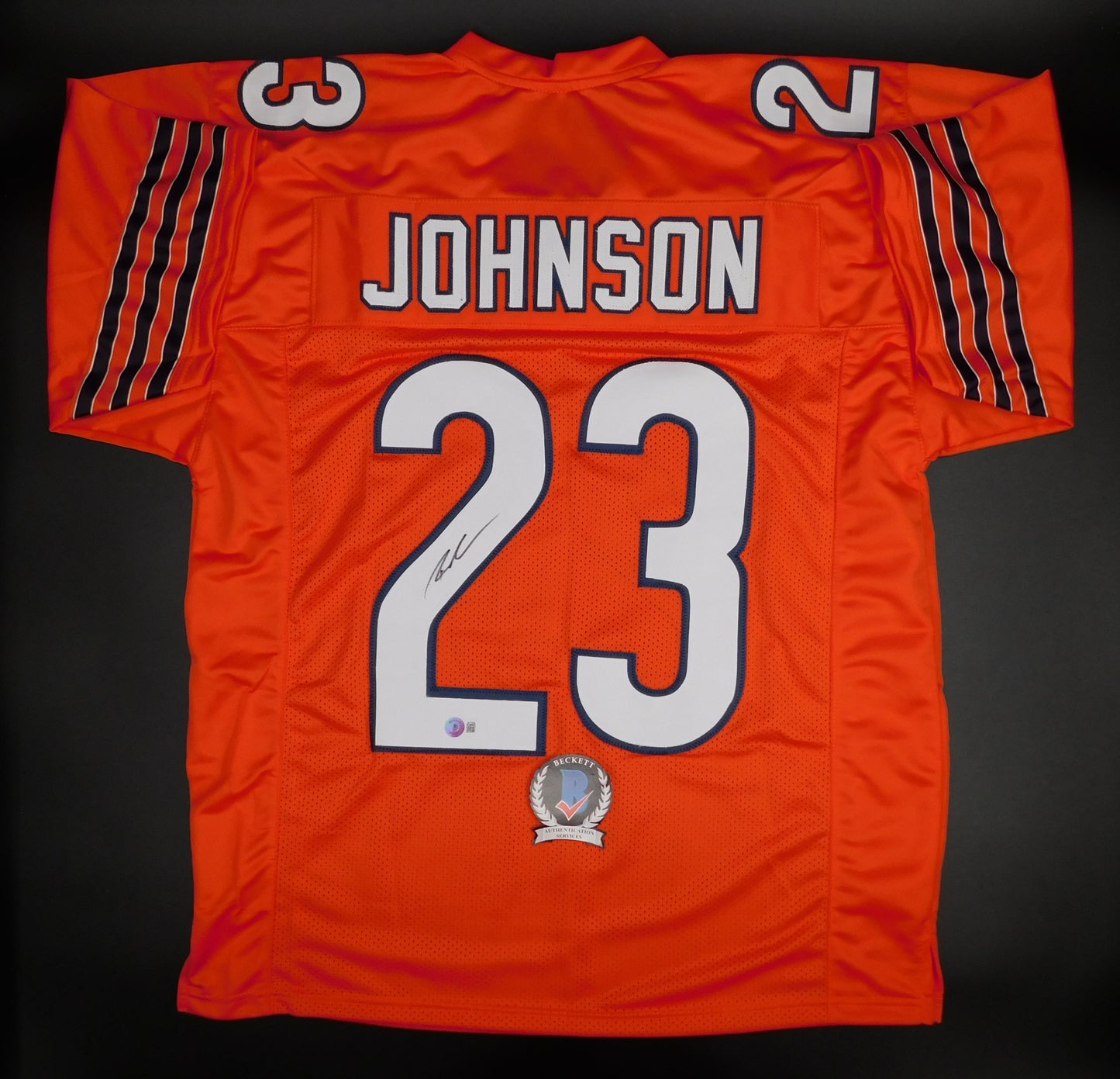 Roschon Johnson Signed Autographed Chicago Bears Orange Football Jersey BAS COA