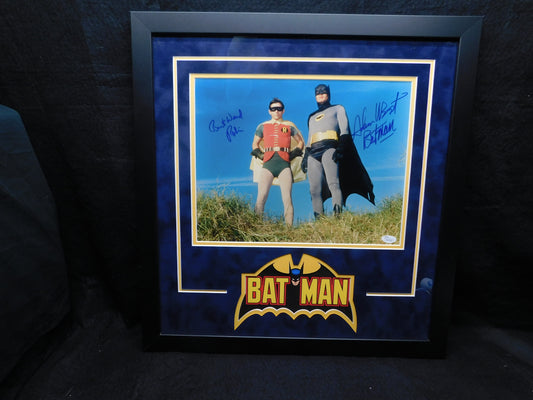 Adam West/Burt Ward Signed Framed Autographed 11x14 Photo Batman JSA COA