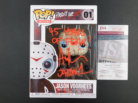 Ari Lehman Signed Funko Pop 01 Friday The 13th Jason Voorhees 45 Years of Fear JSA COA