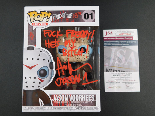 Ari Lehman Signed Funko Pop 01 Friday The 13th Jason Voorhees Fuck Freddy He's My Bitch JSA COA