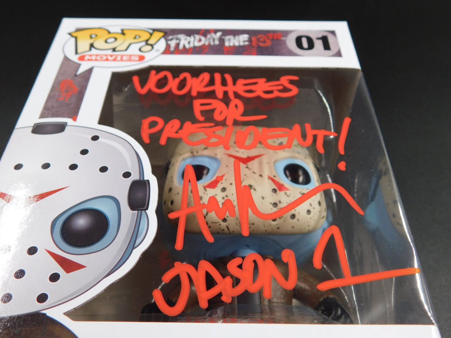 Ari Lehman Signed Funko Pop 01 Friday The 13th Jason Voorhees Voorhees For President JSA COA