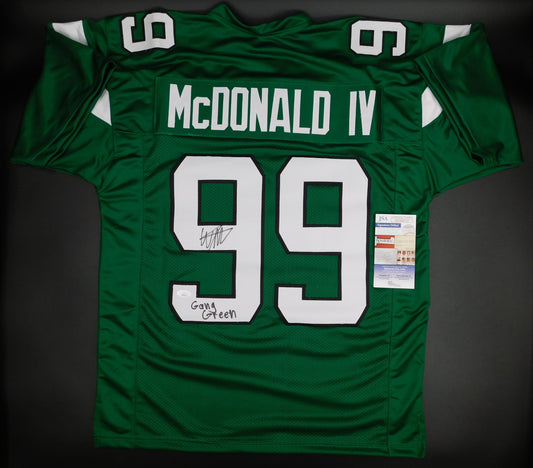 Will McDonald IV Signed Autographed New York Jets Green Football Jersey Gang Green JSA COA