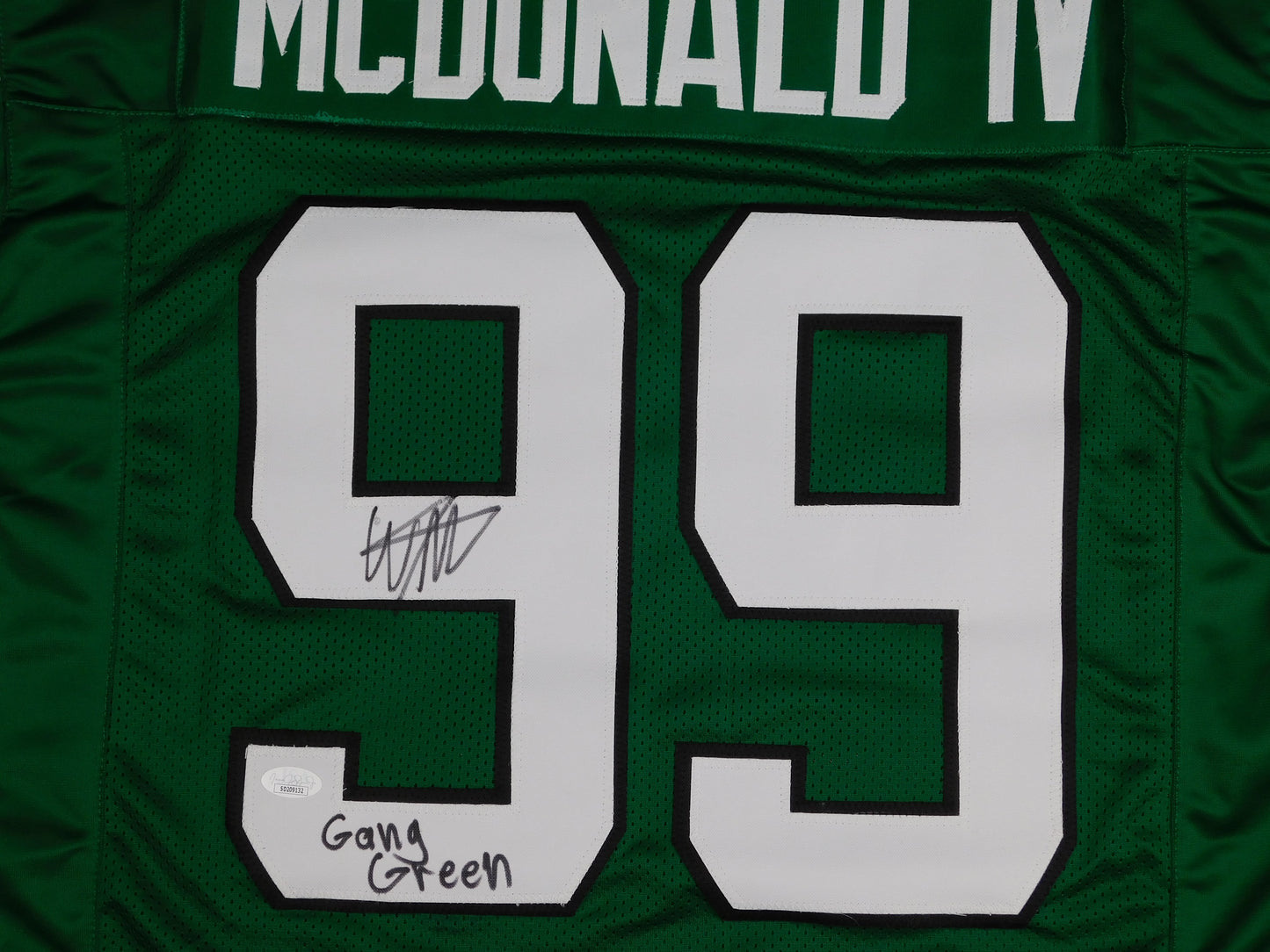 Will McDonald IV Signed Autographed New York Jets Green Football Jersey Gang Green JSA COA