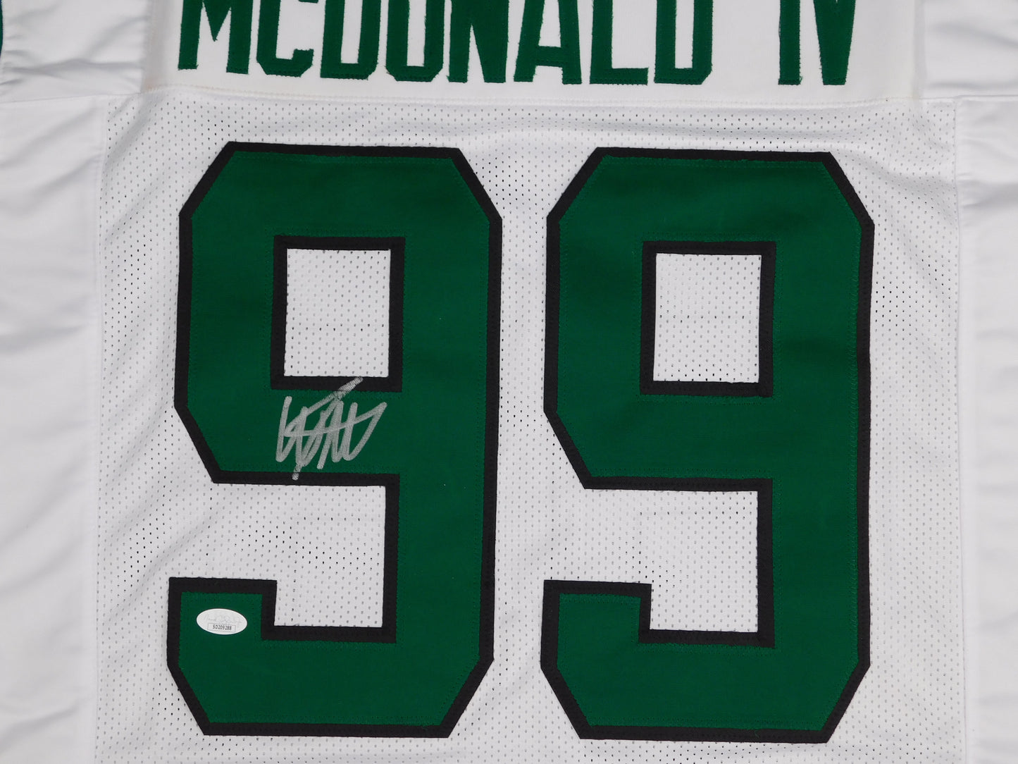 Will McDonald IV Signed Autographed New York Jets White Football Jersey JSA COA