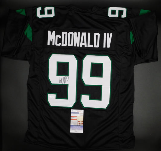 Will McDonald IV Signed Autographed New York Jets Black Football Jersey JSA COA