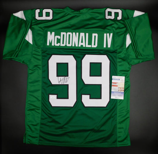 Will McDonald IV Signed Autographed New York Jets Green Football Jersey JSA COA