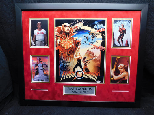 Sam Jones Signed Framed 11x10 Photo Flash Gordon PSA (A)