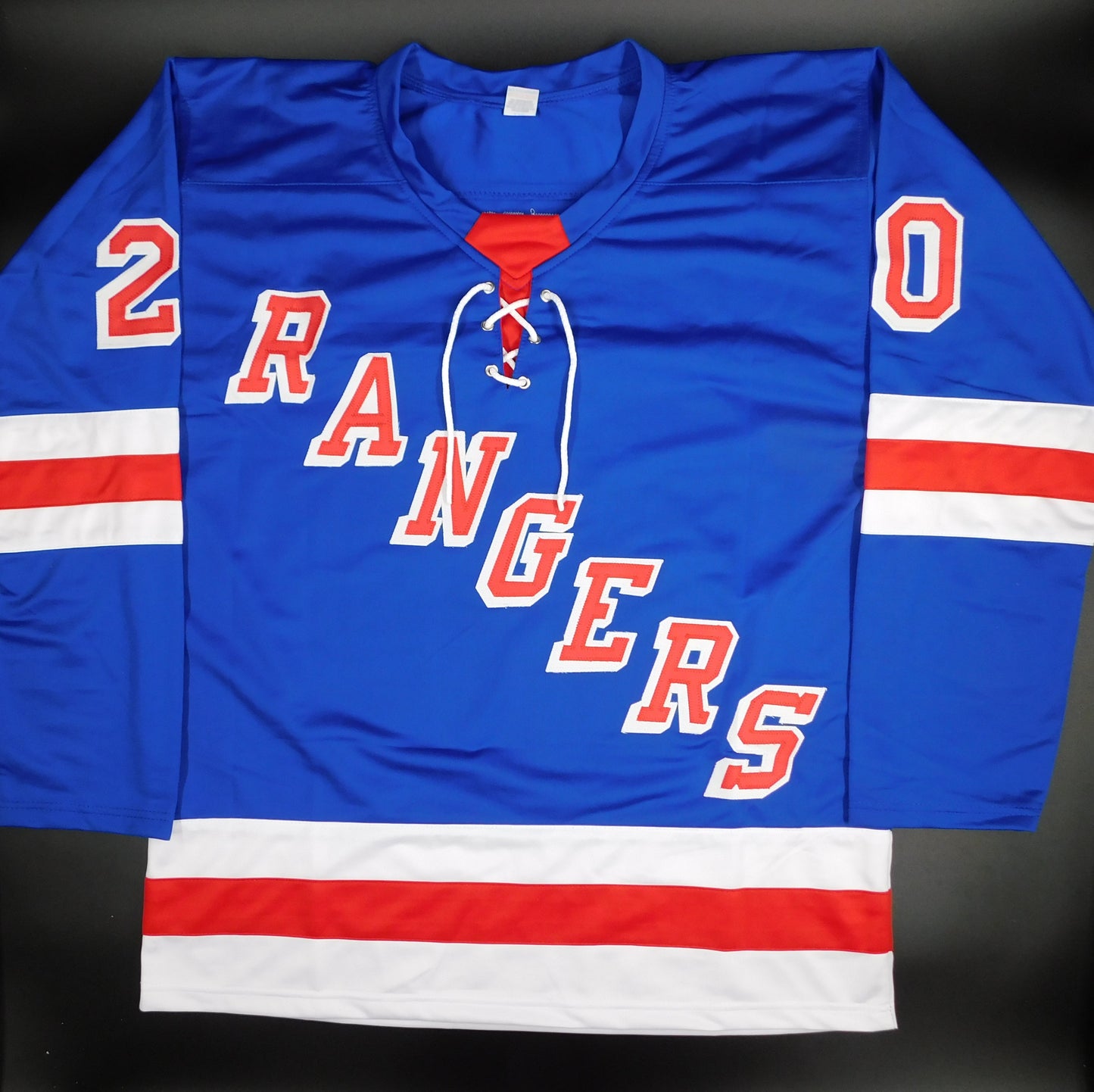 Chris Kreider Signed Autographed New York Rangers Blue Hockey Jersey BAS COA